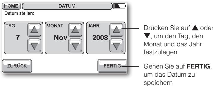 HONEYWELL EVOTOUCH - Datum einstellen - 1