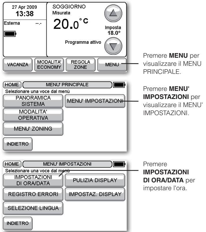HONEYWELL EVOTOUCH - Modifica dell'ora e della data - 1