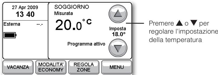 HONEYWELL EVOTOUCH - Modifica della temperatura programmata - 1