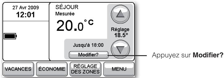HONEYWELL EVOTOUCH - Dérogation manuelle - 3