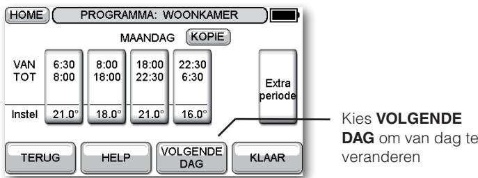 HONEYWELL EVOTOUCH - Wijzigenprogramma's - 3
