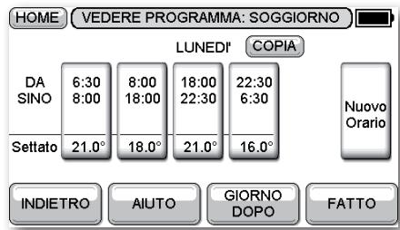 HONEYWELL EVOTOUCH - Modifica di un periodo - 2