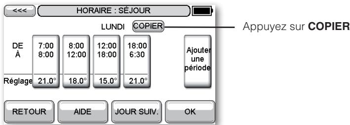 HONEYWELL EVOTOUCH - Ajout et suppression de périodes - 3