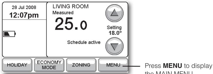 HONEYWELL EVOTOUCH - Changing the time and date - 1