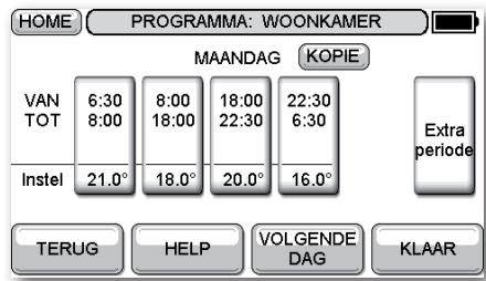 HONEYWELL EVOTOUCH - Eenperiodewijzigen - 2