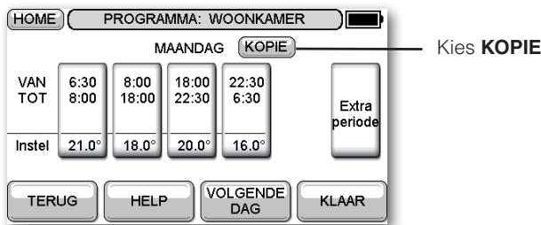 HONEYWELL EVOTOUCH - Periode toevoegen en wissen - 3
