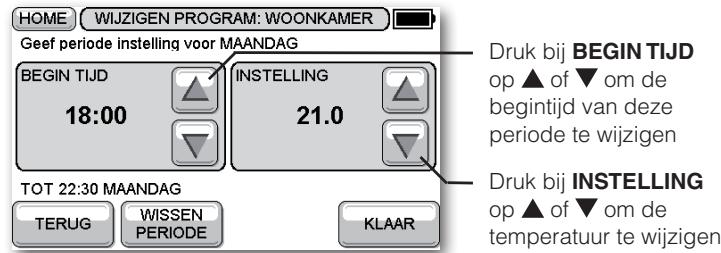 HONEYWELL EVOTOUCH - Eenperiodewijzigen - 1