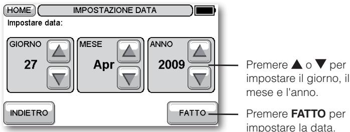 HONEYWELL EVOTOUCH - Impostazione della data - 1