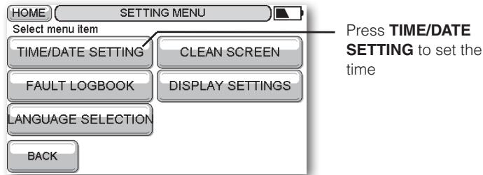 HONEYWELL EVOTOUCH - Changing the time and date - 3