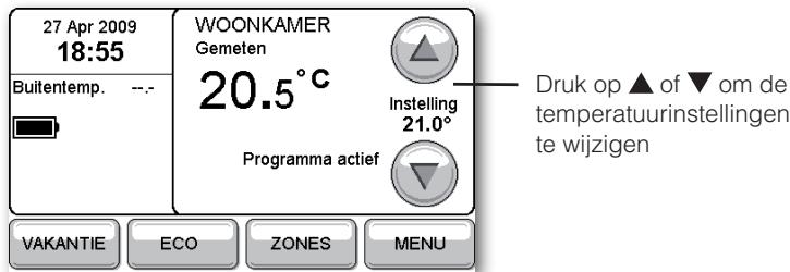 HONEYWELL EVOTOUCH - De ingestelde temperatuur wijzigen - 1