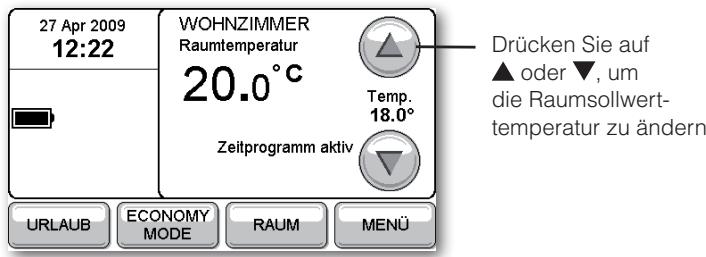 HONEYWELL EVOTOUCH - Programmierte Raumsollwerttemperaturändern - 1