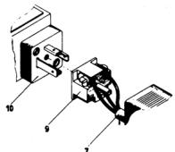 Technical diagram of a mechanical assembly with numbered components labeled 7, 9, and 10