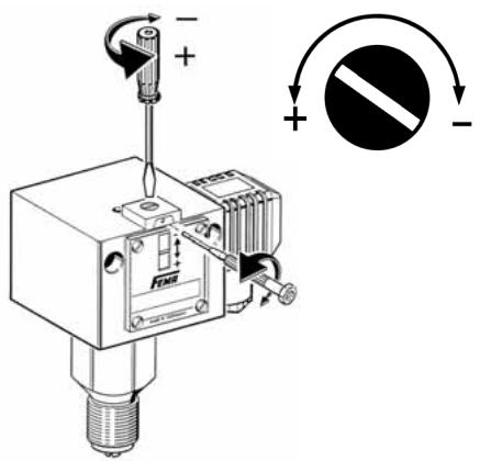 HONEYWELL EX-DWR - Einstellen des Schaltdrucks - 1