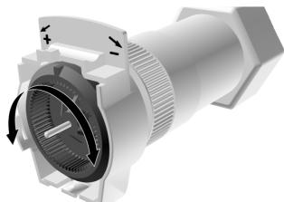 HONEYWELL HR40 - Régler la vanne lorsque les piles sont plates - 1