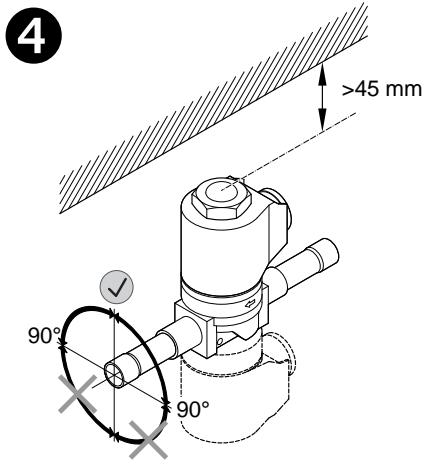 4 >45 mm 90° 90°
