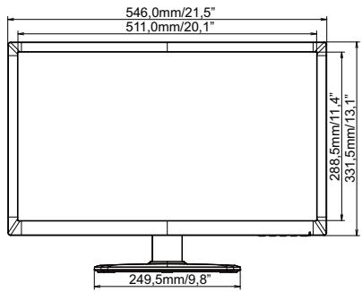 IIYAMA PROLITE X2377HDS - DIMENSIONS - 1