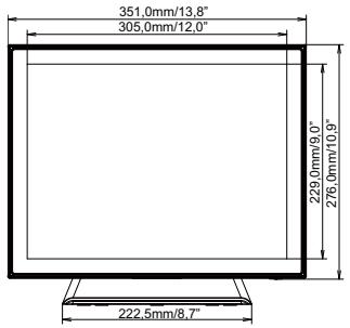 IIYAMA PROLITE T1532MSC - DIMENSIONS : ProLite T1532MSC - 1