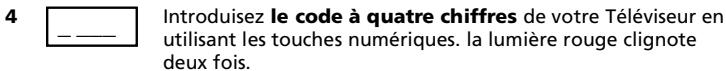 ONE FOR ALL URC 7556 - Exemple pour installer le ONE FOR ALL 5 pour votre téléviseur: - 4