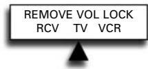 REMOVE VOL LOCK RCV TV VCR