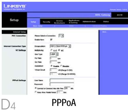 LINKSYS AG241 - RFC 2516 PPPoE o RFC 2364 PPPoA - 2