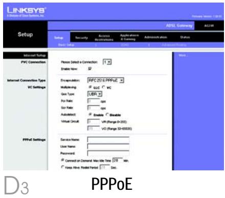 LINKSYS AG241 - RFC 2516 PPPoE o RFC 2364 PPPoA - 1