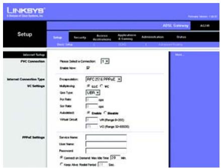 LINKSYS AG241 - RFC 2516 PPPoE or RFC 2364 PPPoA - 1