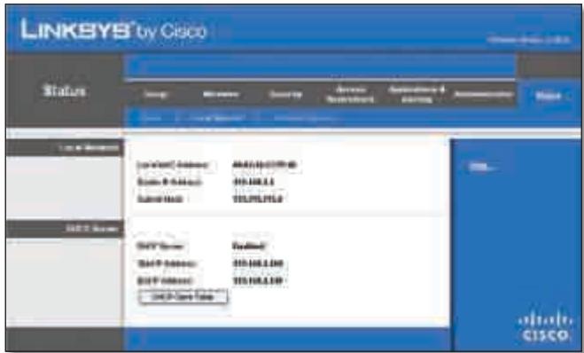 LINKSYS WRT320N - Status > Local Network (Estado > Red local) - 1