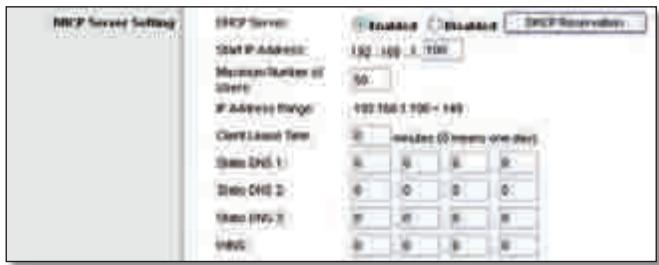 LINKSYS WRT320N - DHCP Server Setting (Parámetro de servidor DHCP) - 1
