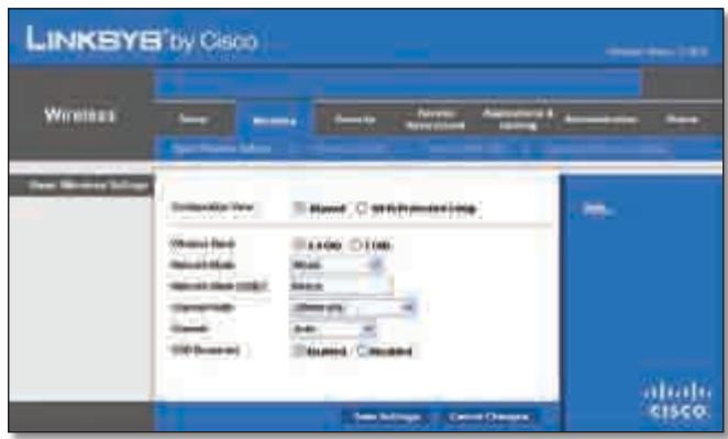 LINKSYS WRT320N - Basic Wireless Settings (Parámetros inalámbricos tíbasicos) - 1