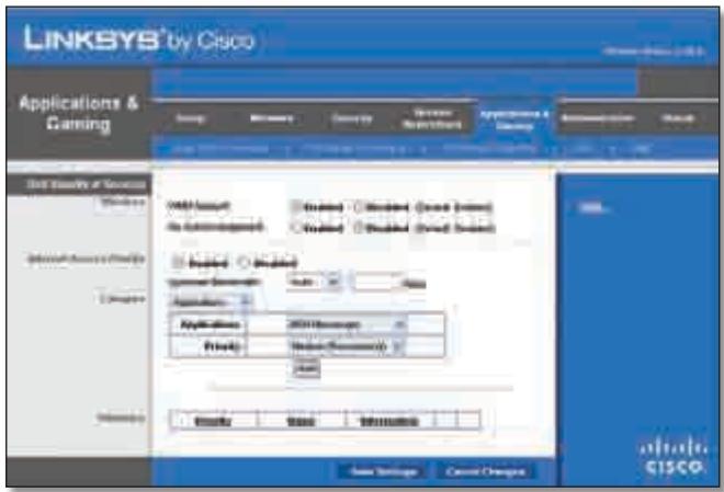 LINKSYS WRT320N - Applications and Gaming (Toepassingen en games) > QoS - 1