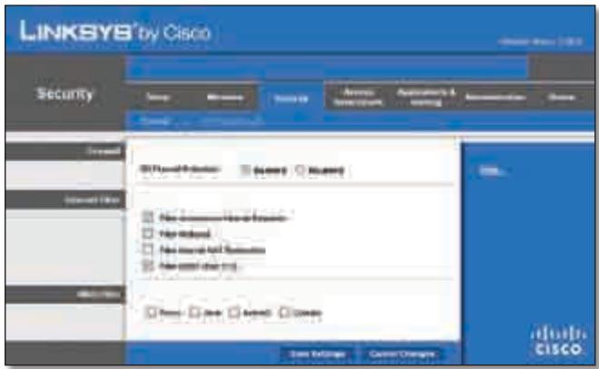 LINKSYS WRT320N - Security (SegURITY) > Firewall - 1