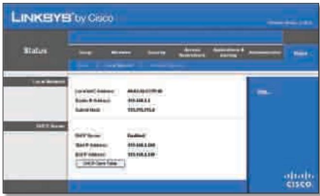 LINKSYS WRT320N - Status > Local Network (Stato > Rete locale) - 1