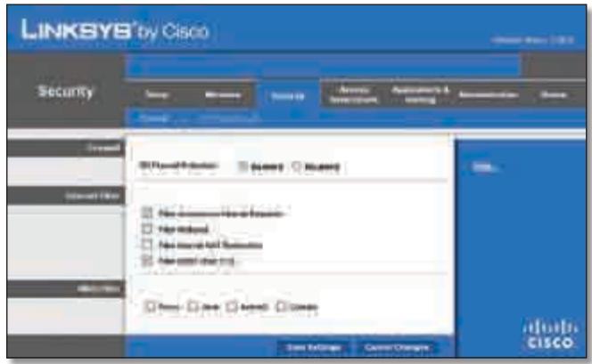 LINKSYS WRT320N - Segurarca > Firewall - 1