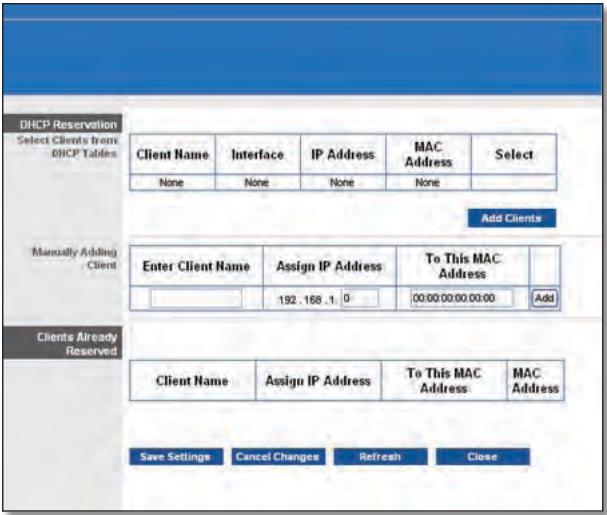 LINKSYS WRT320N - DHCP Reservation (Reserva DHCP) - 1