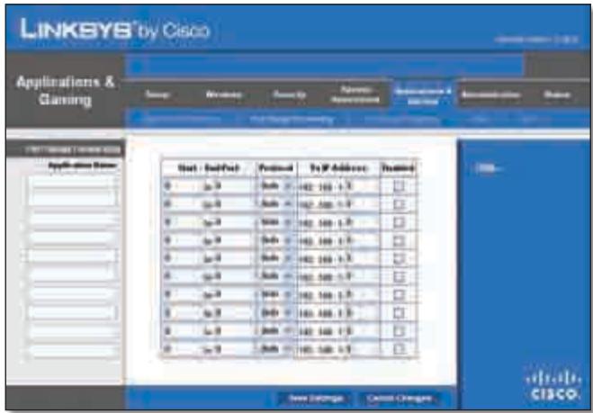 LINKSYS WRT320N - Applications and Gaming > Port Range Forwarding - 1