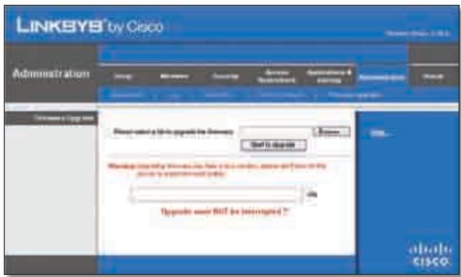 LINKSYS WRT320N - Verwaltung > Aktualisieren der Firmware - 1