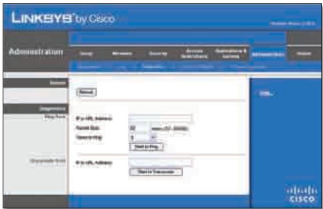 LINKSYS WRT320N - Administration (Administratie) > Diagnostics (Diagnostische gegevens) - 1