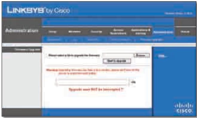 LINKSYS WRT320N - Administration > Firmware Upgrade - 1