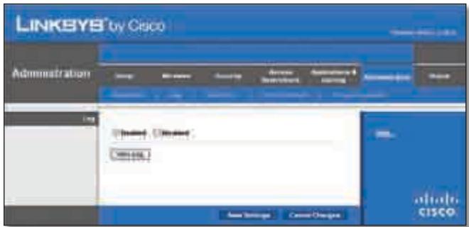 LINKSYS WRT320N - Administration > Log (Amministrazione > Registro) - 1