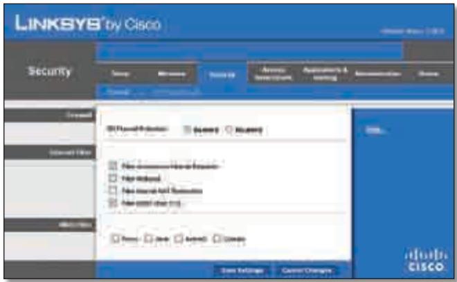 LINKSYS WRT320N - Security > Firewall - 1