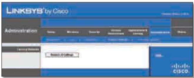 LINKSYS WRT320N - Administration > Paramètres d'usine - 1