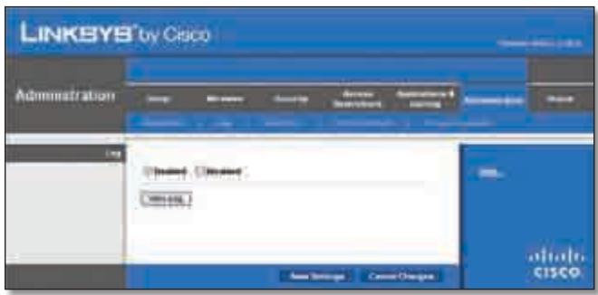 LINKSYS WRT320N - Administração > Log - 1