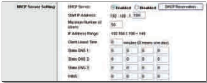 LINKSYS WRT320N - DHCP Server Setting (Impostazione server DHCP) - 1