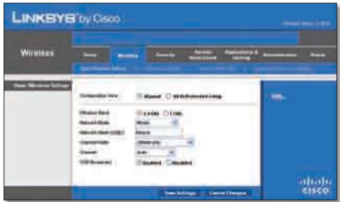 LINKSYS WRT320N - Basic Wireless Settings (Standaardinstellungen WLAN) - 1