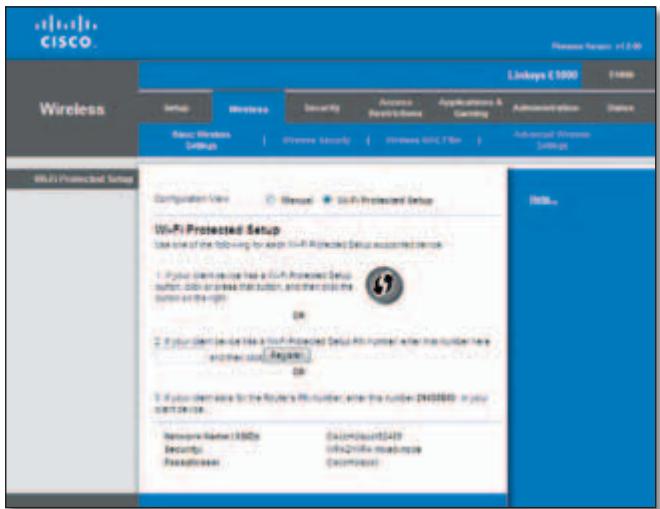 LINKSYS E1000 - Wi-Fi Protected Setup - 1