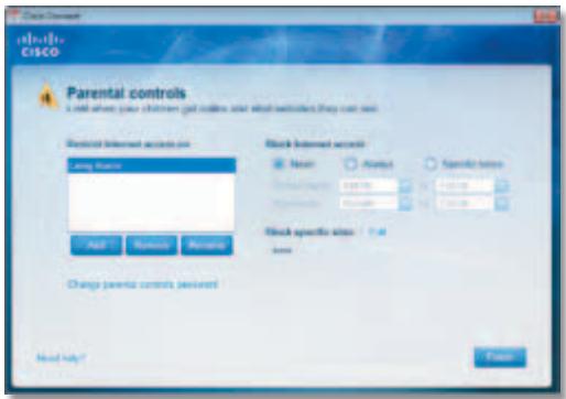 LINKSYS E1000 - Restrict Internet Access List - 1