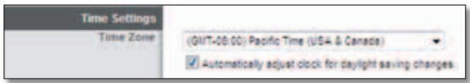 LINKSYS E1000 - Time Settings - 1