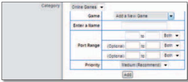LINKSYS E1000 - Add a New Game - 1