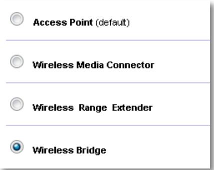 LINKSYS WAP300N - Pour sélectionner le mode de pont sans fil : - 1