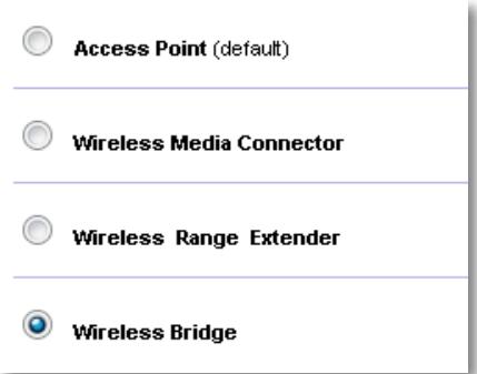 LINKSYS WAP300N - Para seleccionar o modo Ponte sem fios: - 1